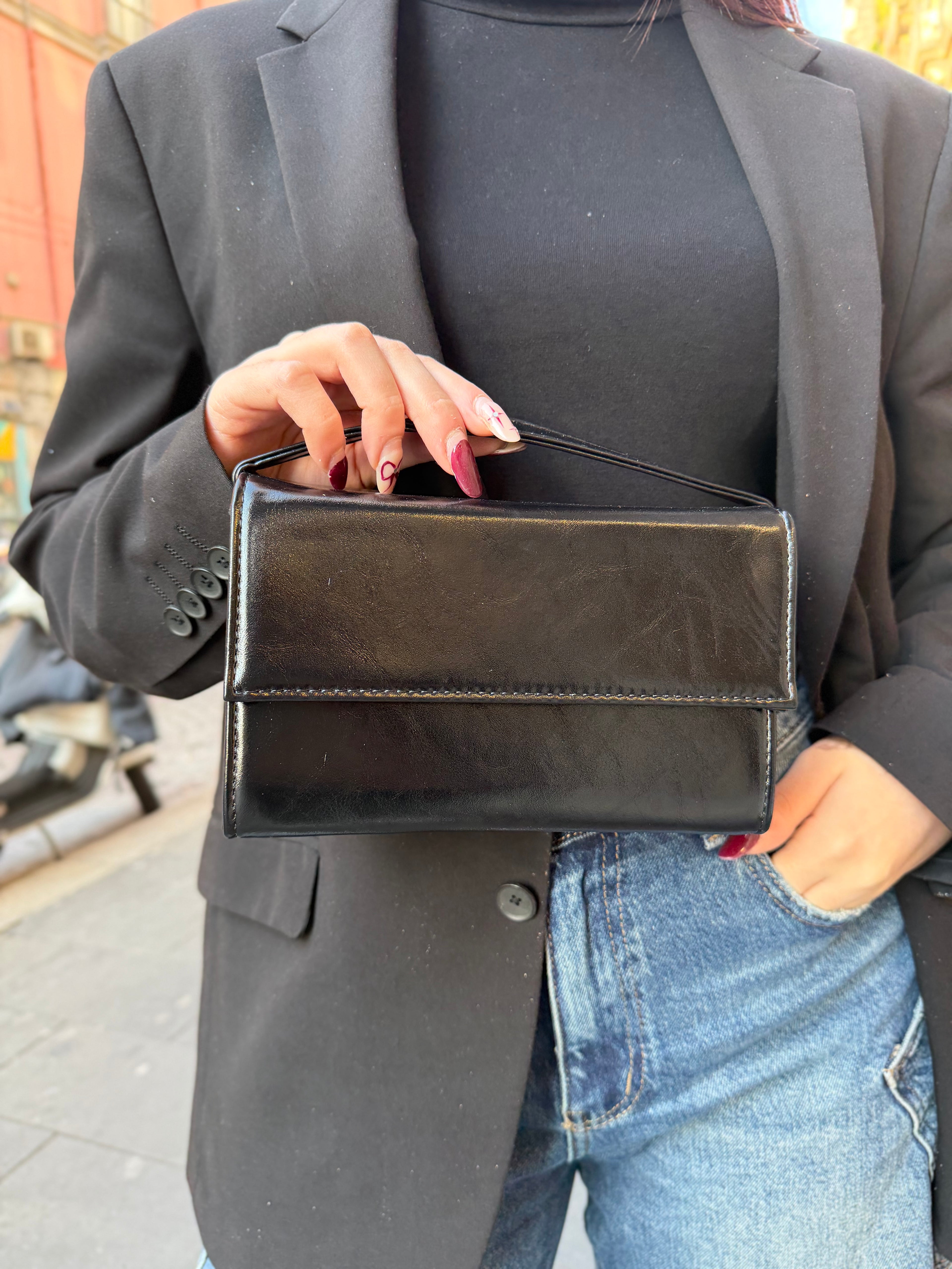 Borsa Mirror Effetto Pelle