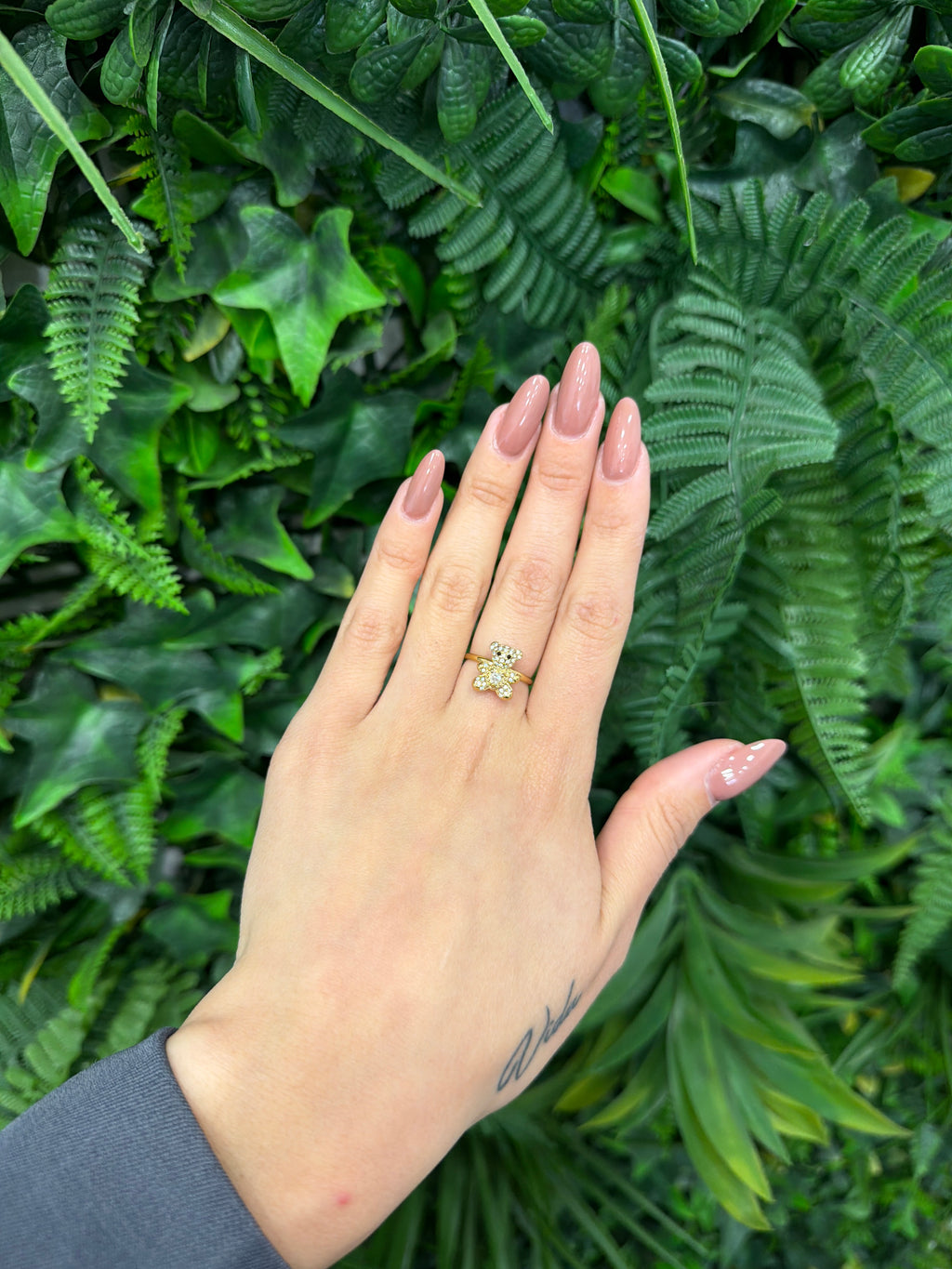 Anello orsetto strass