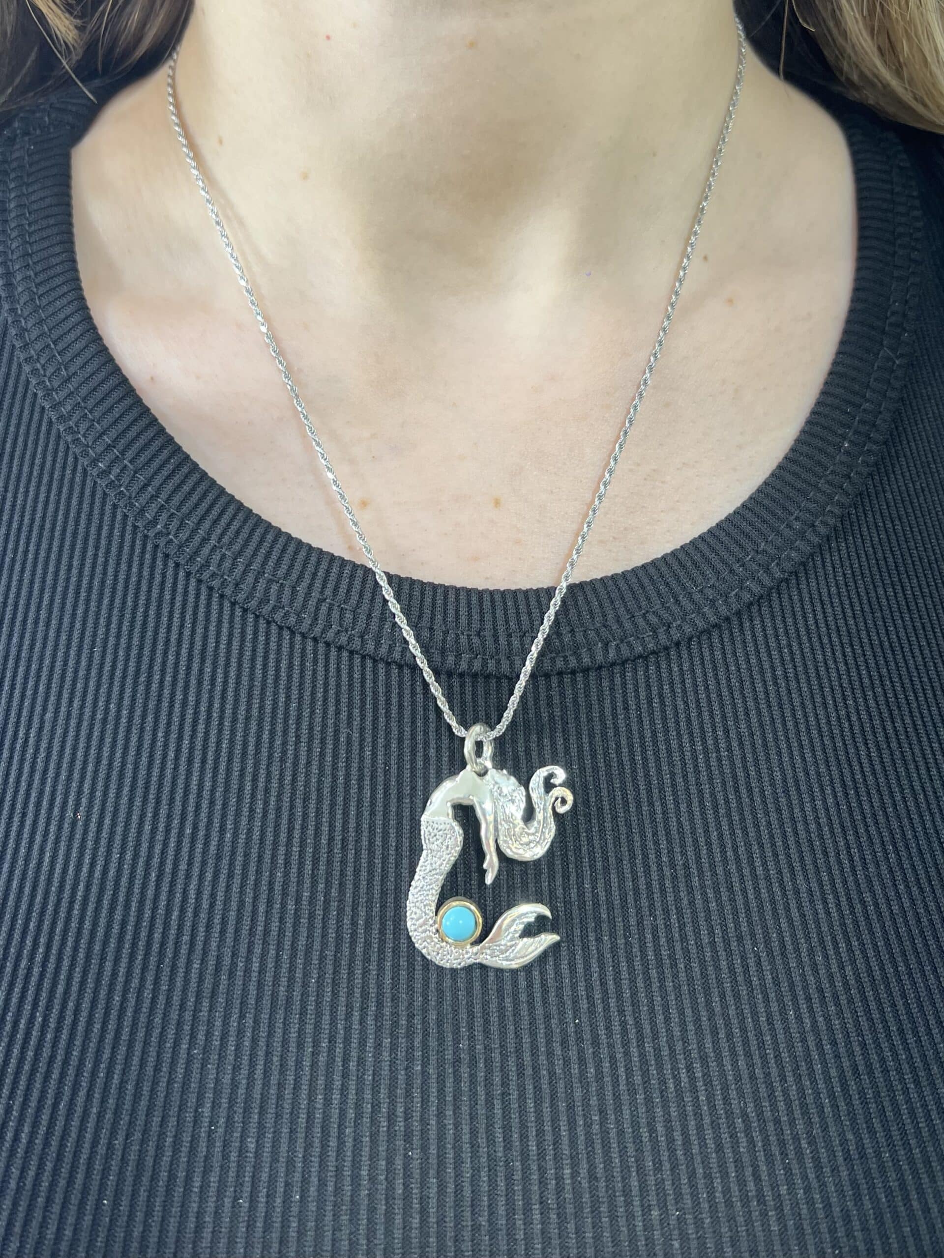 Collana Partenope pietra celeste image 1