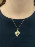 Collana Cuore sacro strass