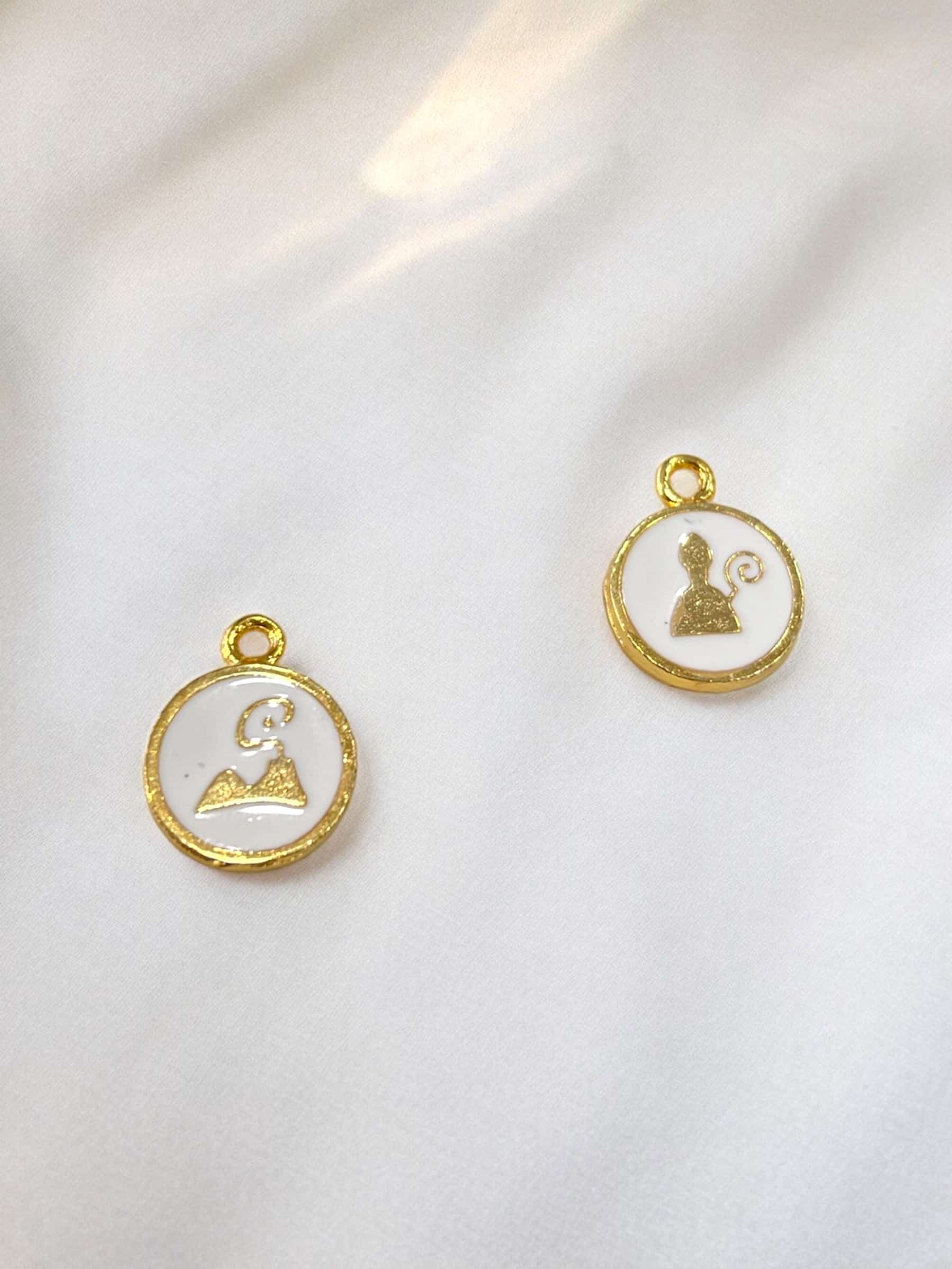 Ciondolo Vesuvio/San gennaro<span> - </span>Dorato, Bianco image