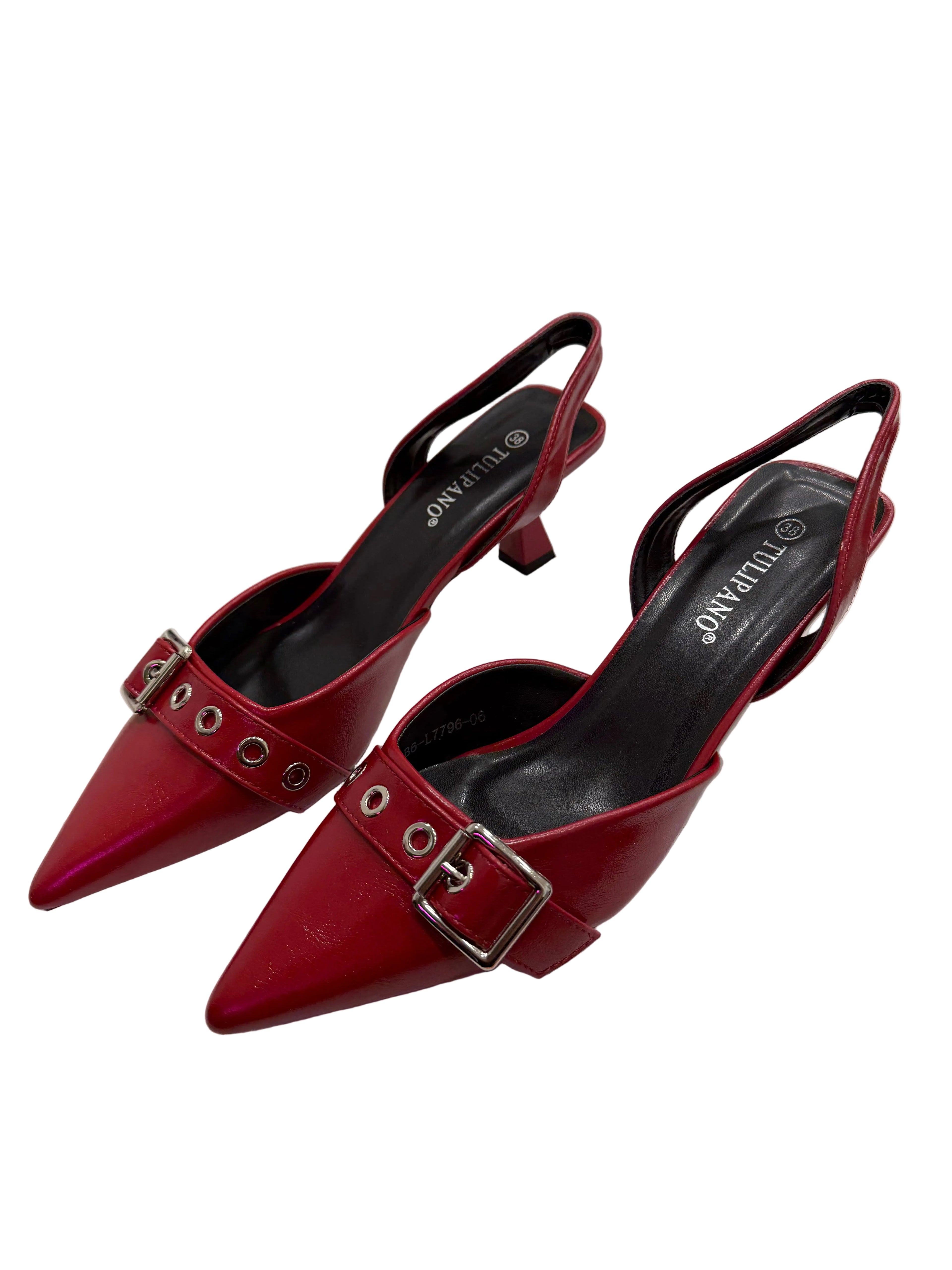 Sandali Fibbia Rosso