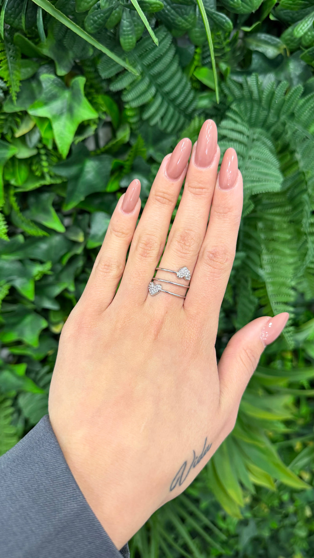 Anello cuore intrecciato