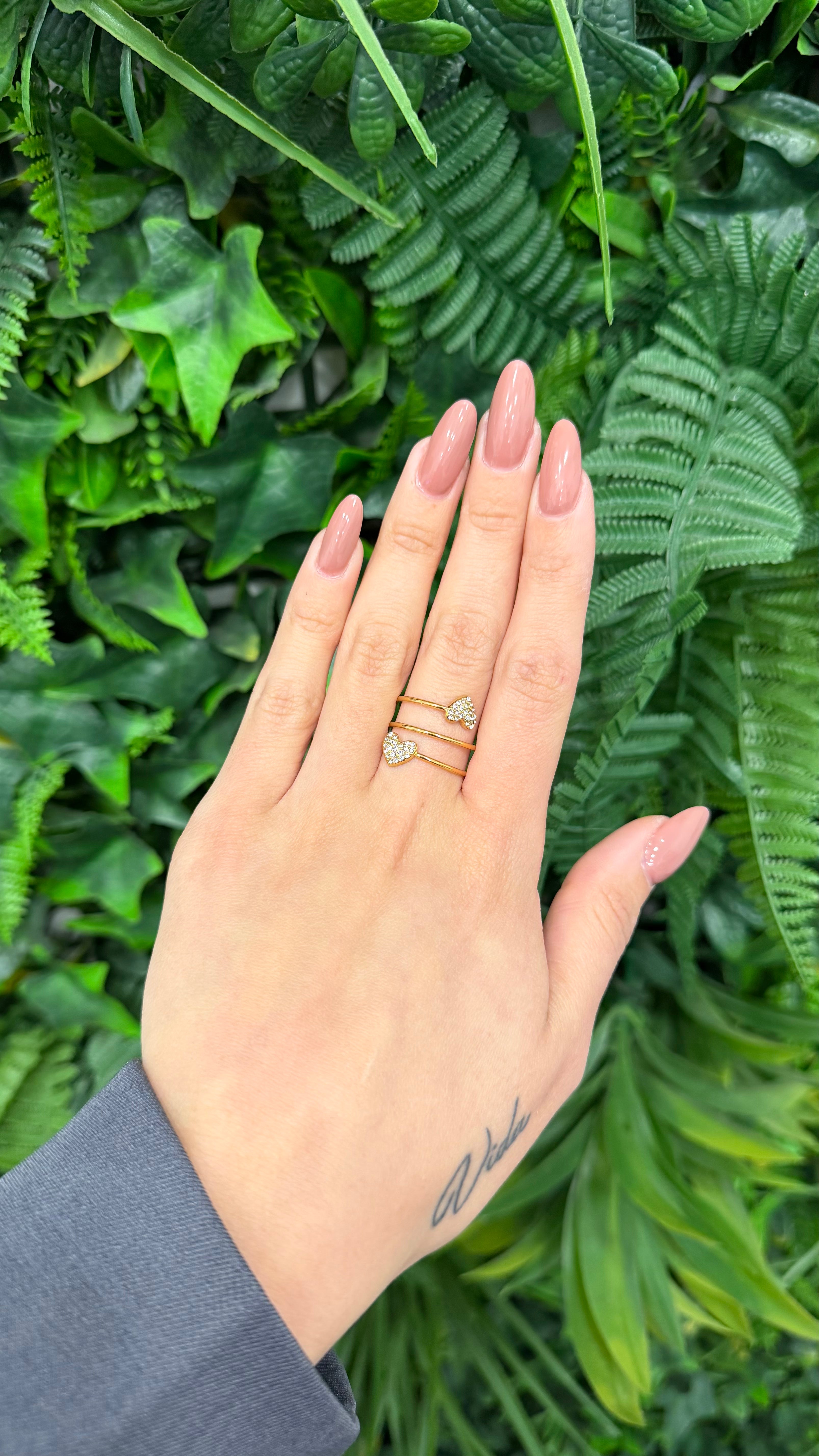 Anello cuore intrecciato