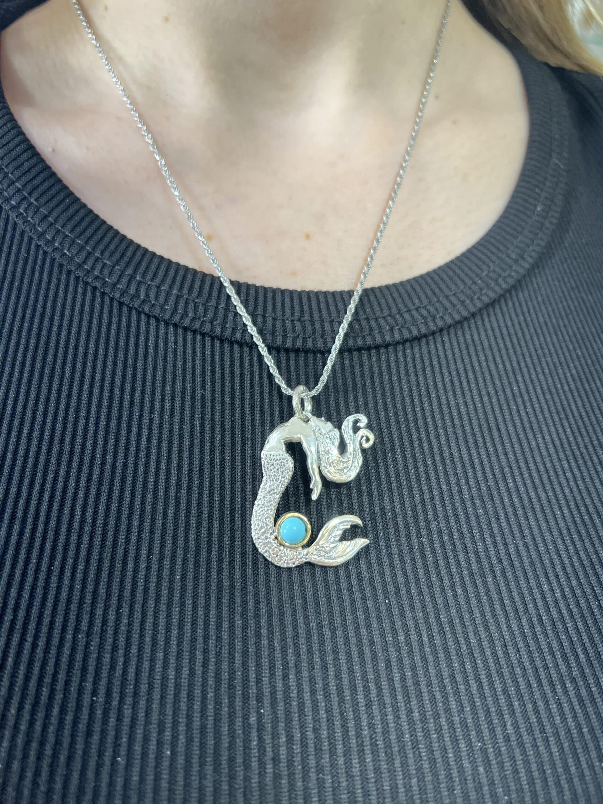 Collana Partenope pietra celeste image 0